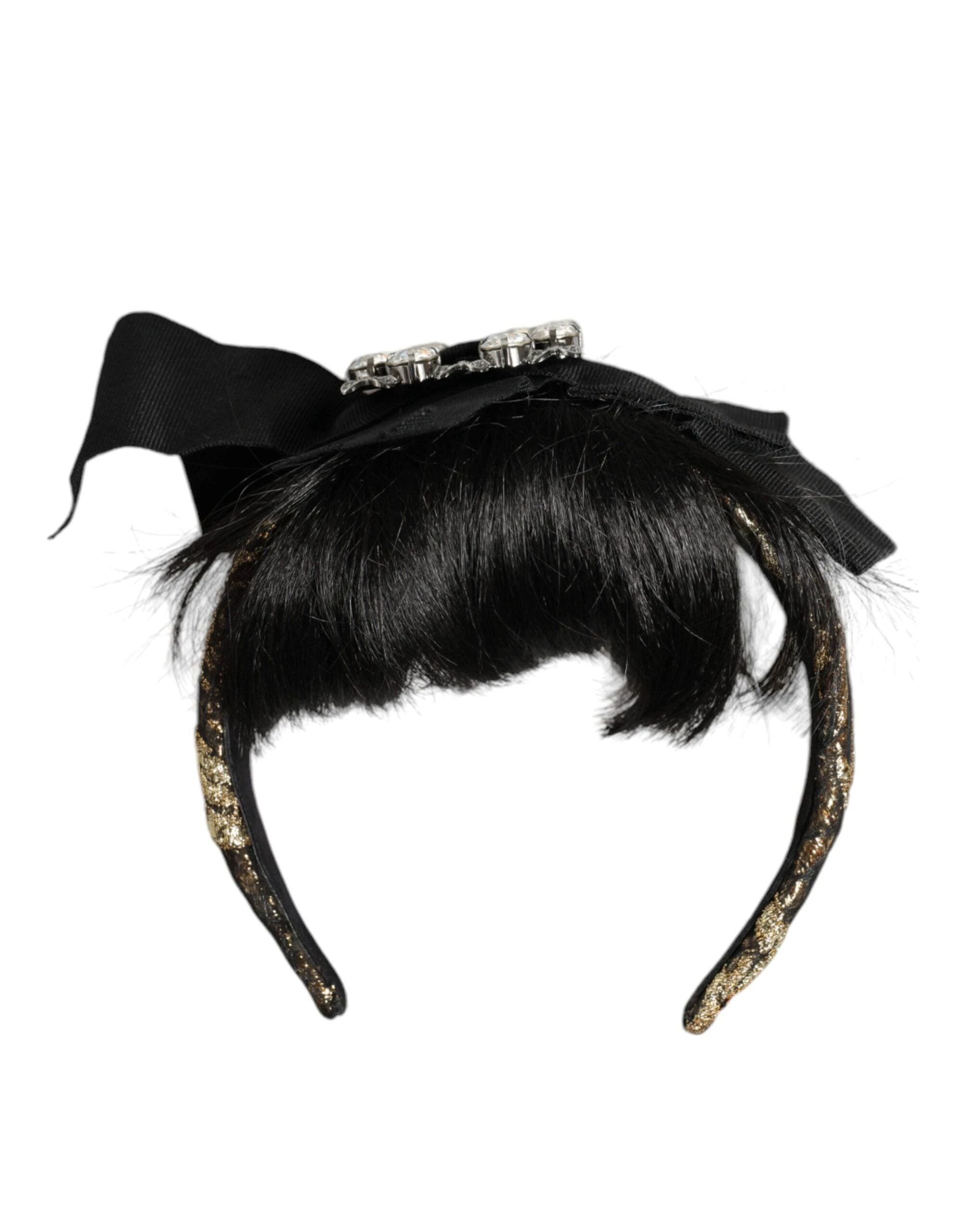 Dolce & Gabbana Black Hair Parrucchiera Crystal Headband Diadem by Dolce & Gabbana