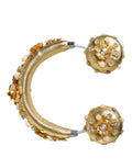 Dolce & Gabbana Gold Leather Floral Crystal Angel Headset Headphones by Dolce & Gabbana