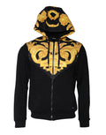 Versace Black Medusa Print Cotton Full Zip HoodieSweatshirt Sweater by Versace