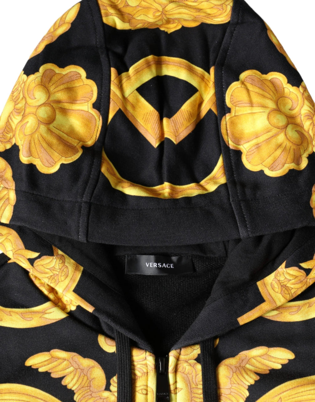 Versace Black Medusa Print Cotton Full Zip HoodieSweatshirt Sweater by Versace