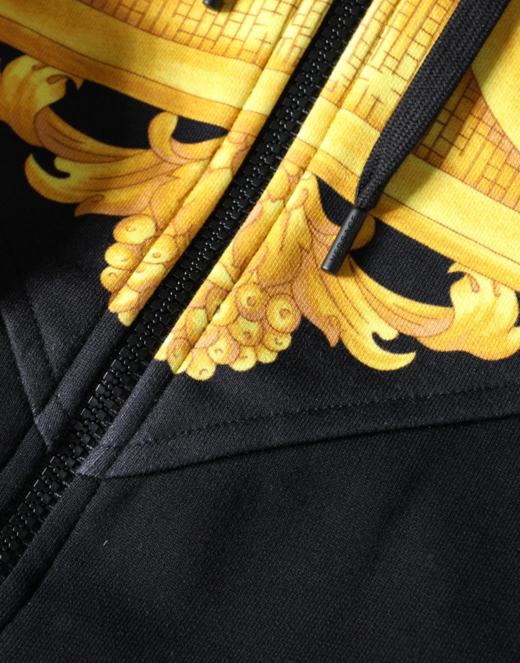 Versace Black Medusa Print Cotton Full Zip HoodieSweatshirt Sweater by Versace