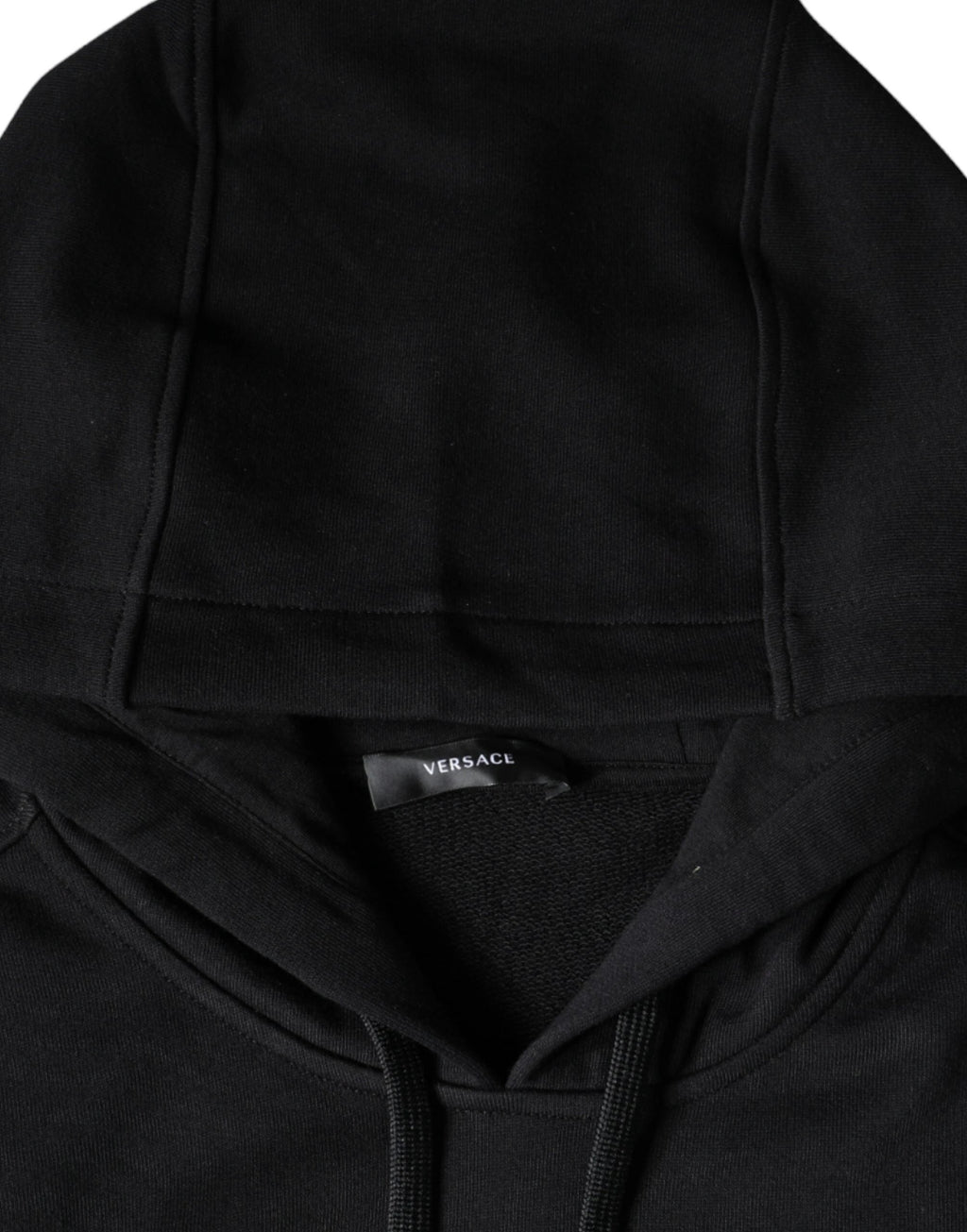 Versace Black Medusa Print Cotton HoodiePullover Sweatshirt Sweater by Versace