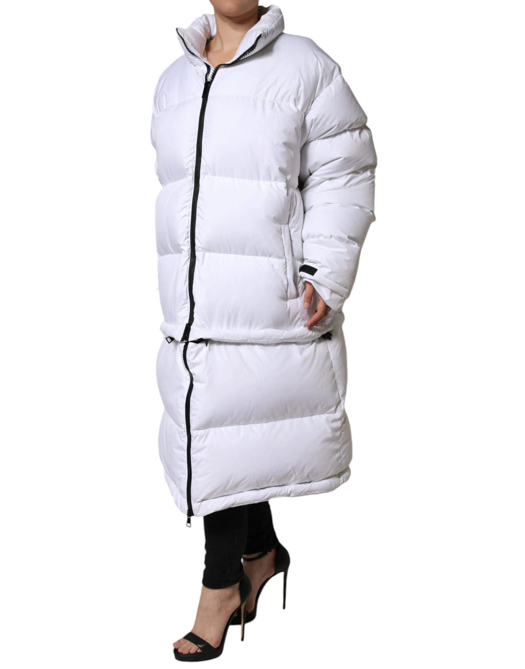 Dolce & Gabbana White Puffer Quilted Full Zip Coat Jacket by Dolce & Gabbana
