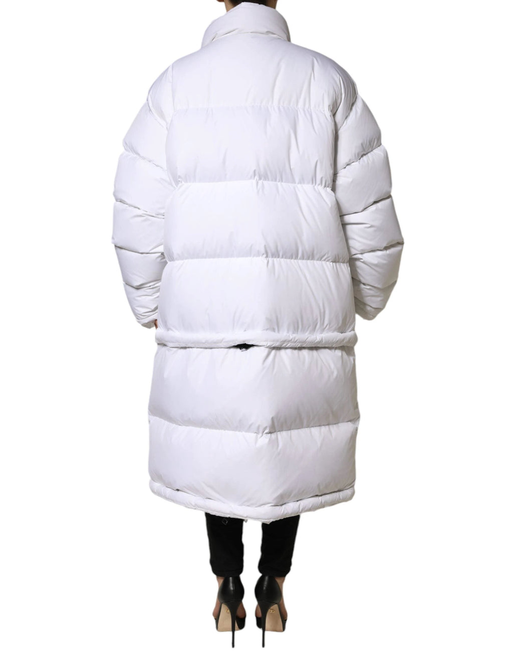 Dolce & Gabbana White Puffer Quilted Full Zip Coat Jacket by Dolce & Gabbana