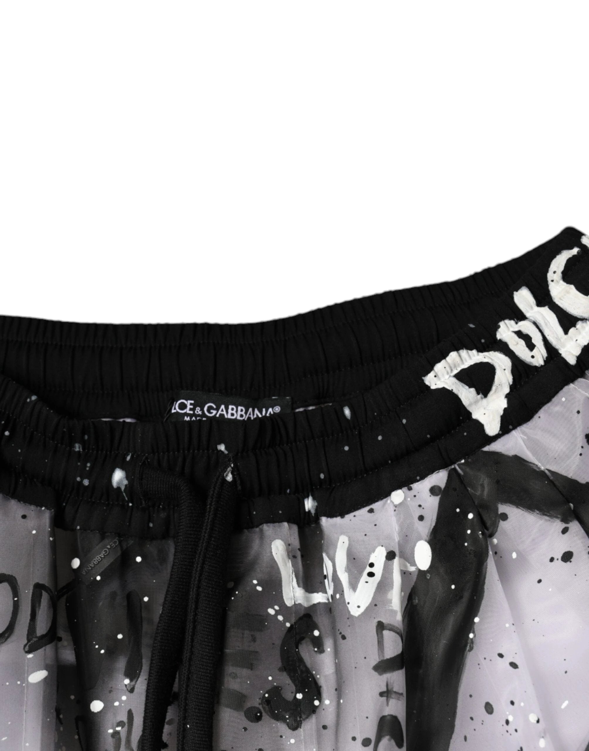 Dolce & Gabbana White See Through Logo Cropped Cargo Pants by Dolce & Gabbana
