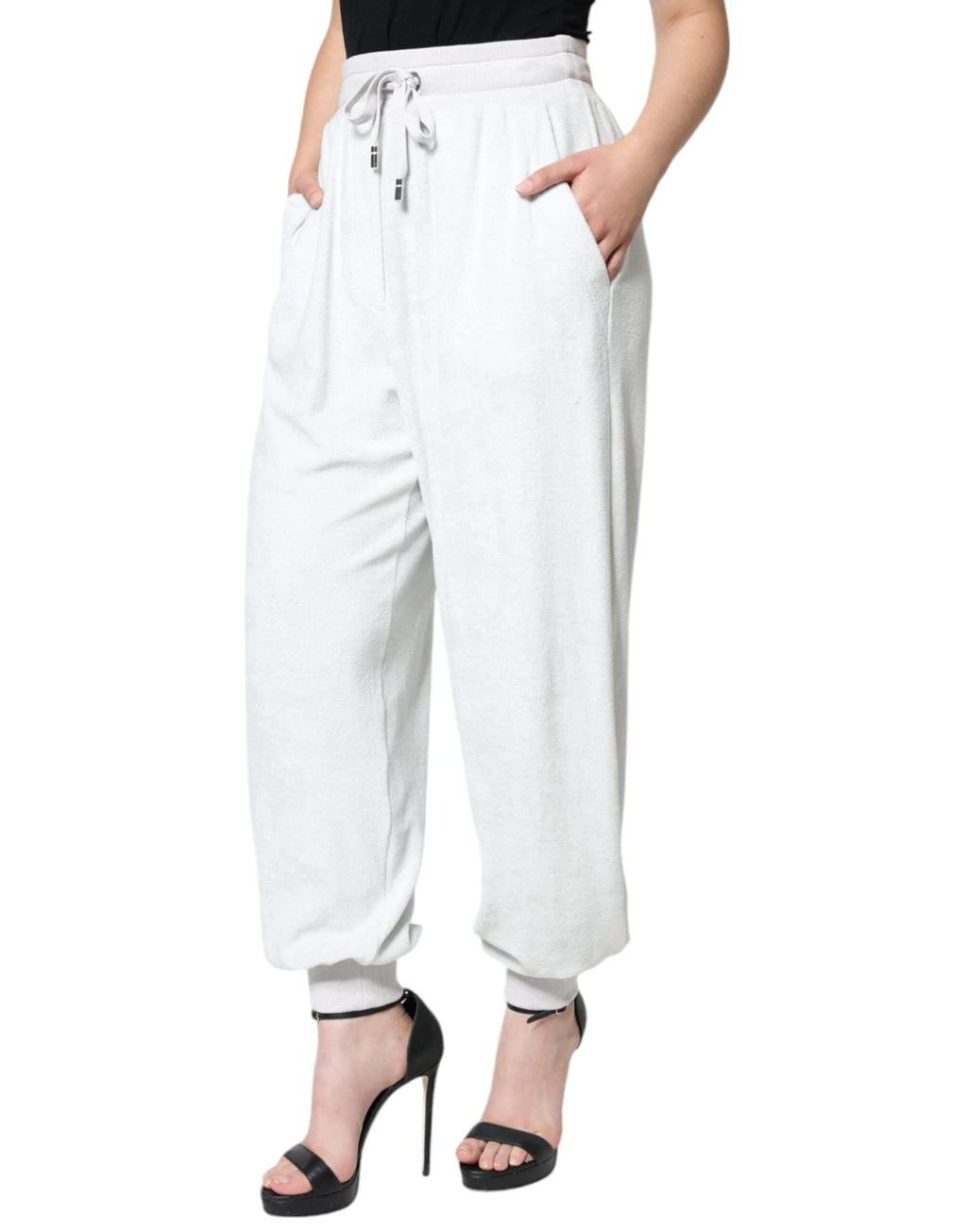 Dolce & Gabbana White Nylon Jogger Sweatpants Pants by Dolce & Gabbana