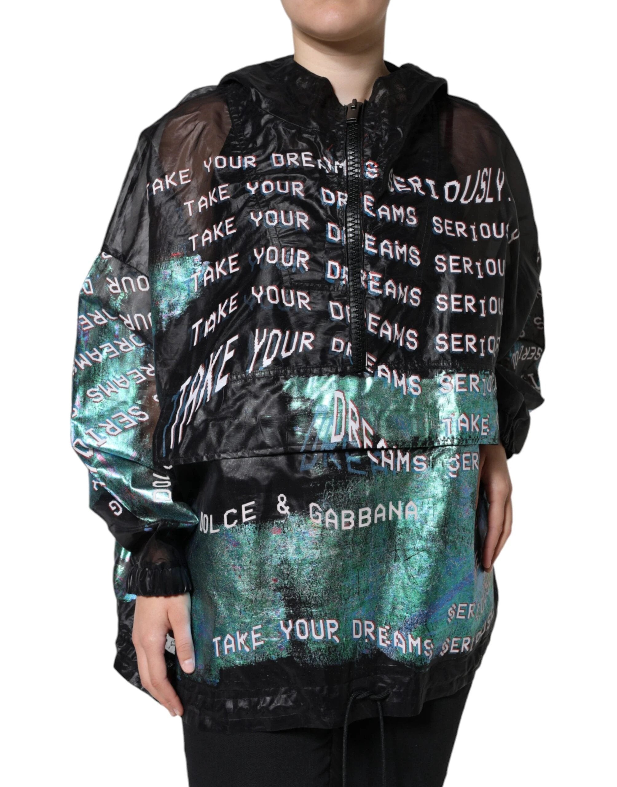 Dolce & Gabbana Multicolor Print Hooded Sweatshirt Sweater by Dolce & Gabbana