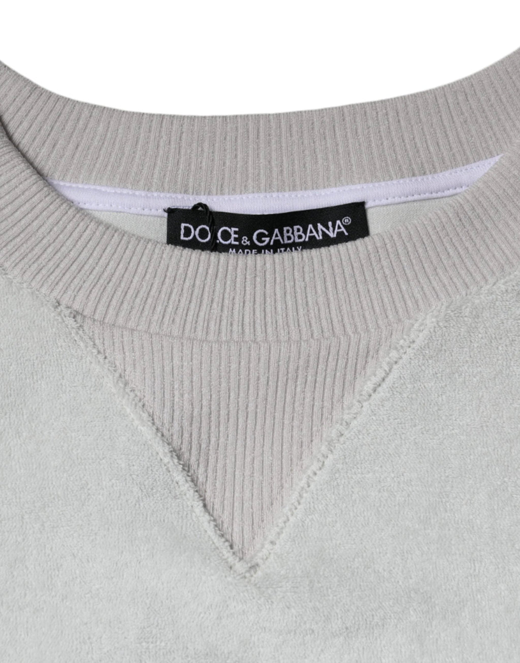 Dolce & Gabbana White Nylon Stretch Crew Neck Pullover Sweater by Dolce & Gabbana