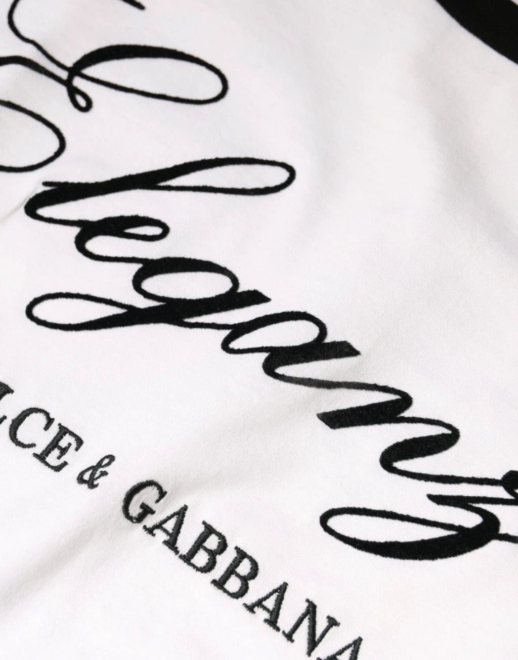 Dolce & Gabbana White Eleganza Print Cotton Short Sleeves T-shirt by Dolce & Gabbana