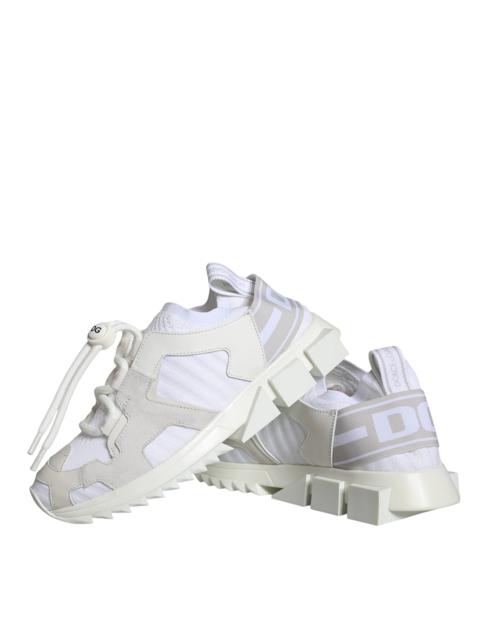 Dolce & Gabbana White Mesh Sorrento Trekking Sneakers Shoes by Dolce & Gabbana