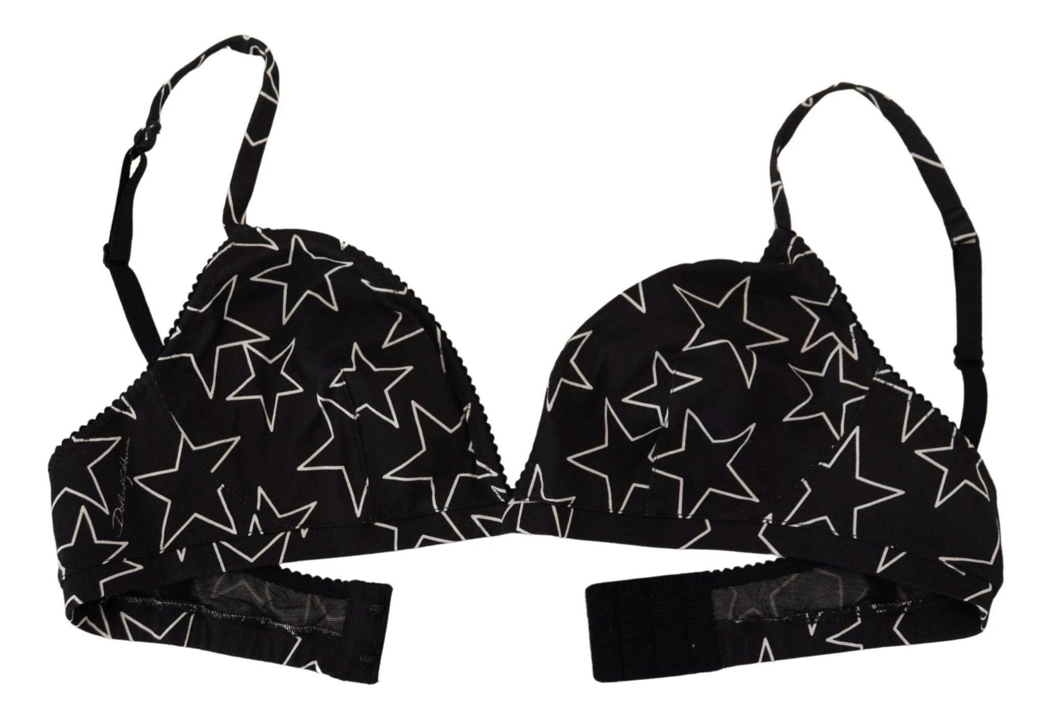 Dolce & Gabbana Black Millennials Star Non Wire Cotton Bra Underwear by Dolce & Gabbana