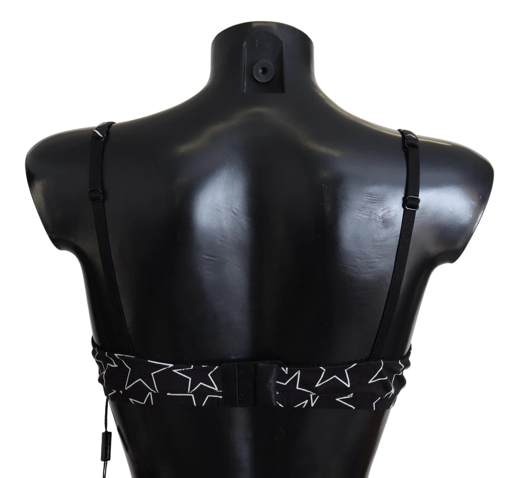 Dolce & Gabbana Black Millennials Star Non Wire Cotton Bra Underwear by Dolce & Gabbana