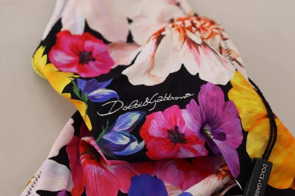Dolce & Gabbana Black Floral Print Swimsuit Bikini Bottom Swimwear by Dolce & Gabbana