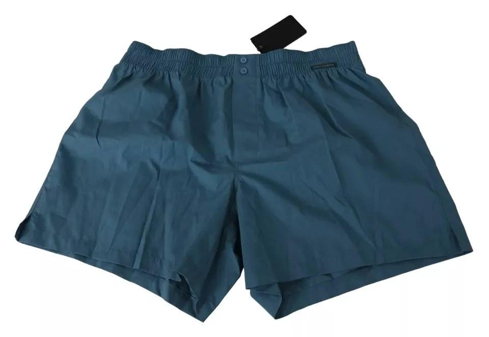 Dolce & Gabbana Blue Cotton Regular Boxer Shorts Underwear by Dolce & Gabbana