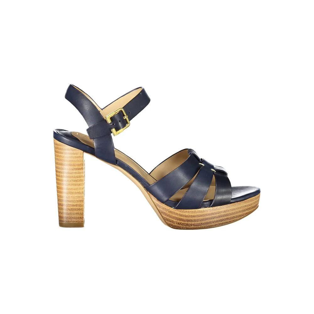 Ralph Lauren Blue Leather Sandal by Ralph Lauren