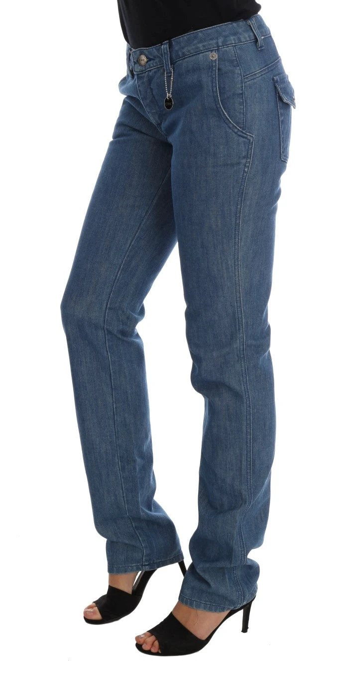 Costume National Blue Wash Cotton Slim Denim Jeans by Costume National