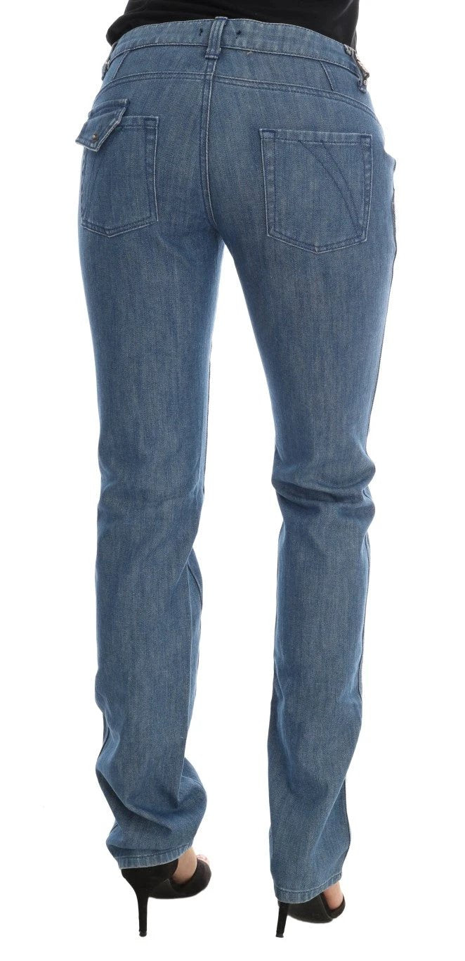 Costume National Blue Wash Cotton Slim Denim Jeans by Costume National