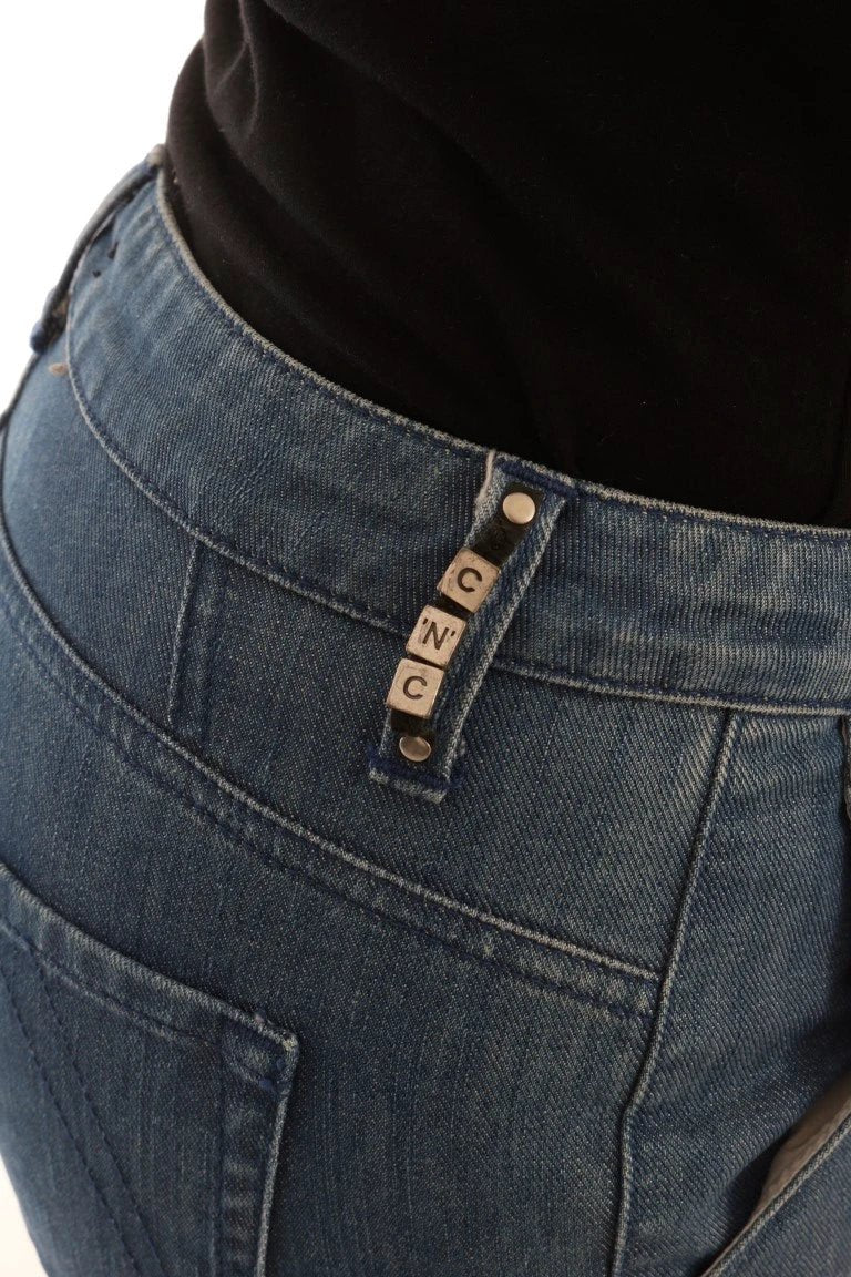 Costume National Blue Wash Cotton Slim Denim Jeans by Costume National