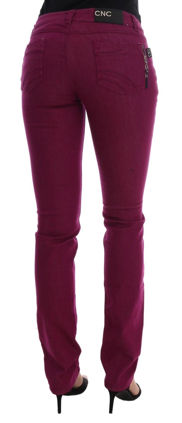 Costume National Purple Cotton Stretch Slim Denim Jeans by Costume National