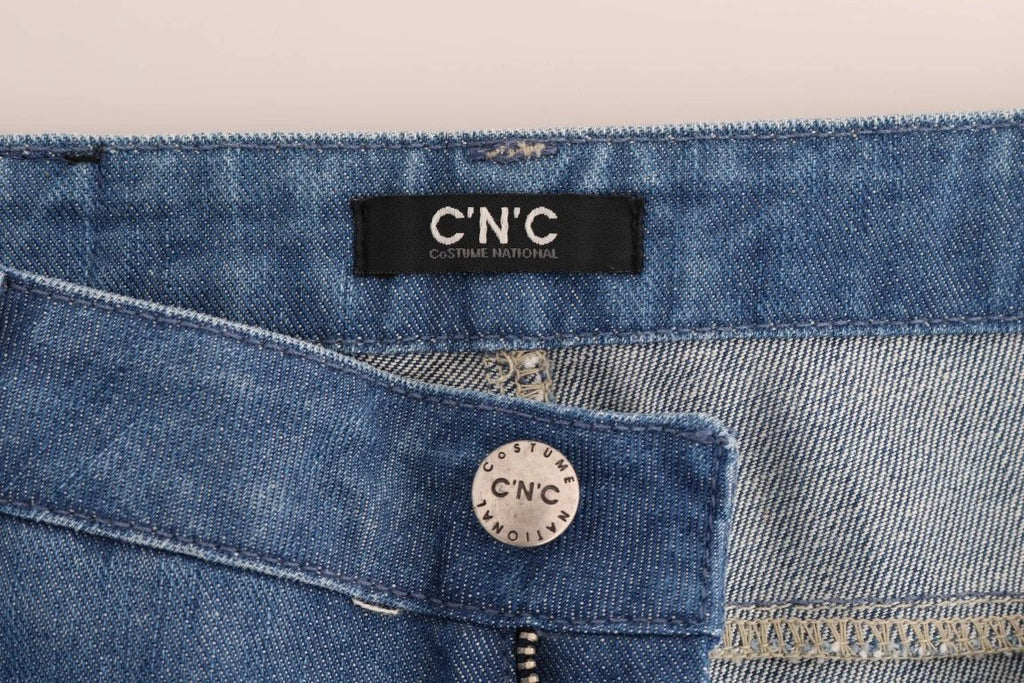 Costume National Blue Wash Cotton Boyfriend Fit Jeans by Costume National