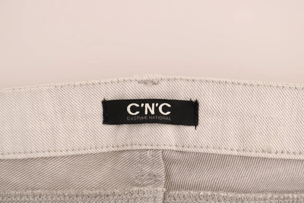 Costume National White Cotton Stretch Slim Jeans by Costume National
