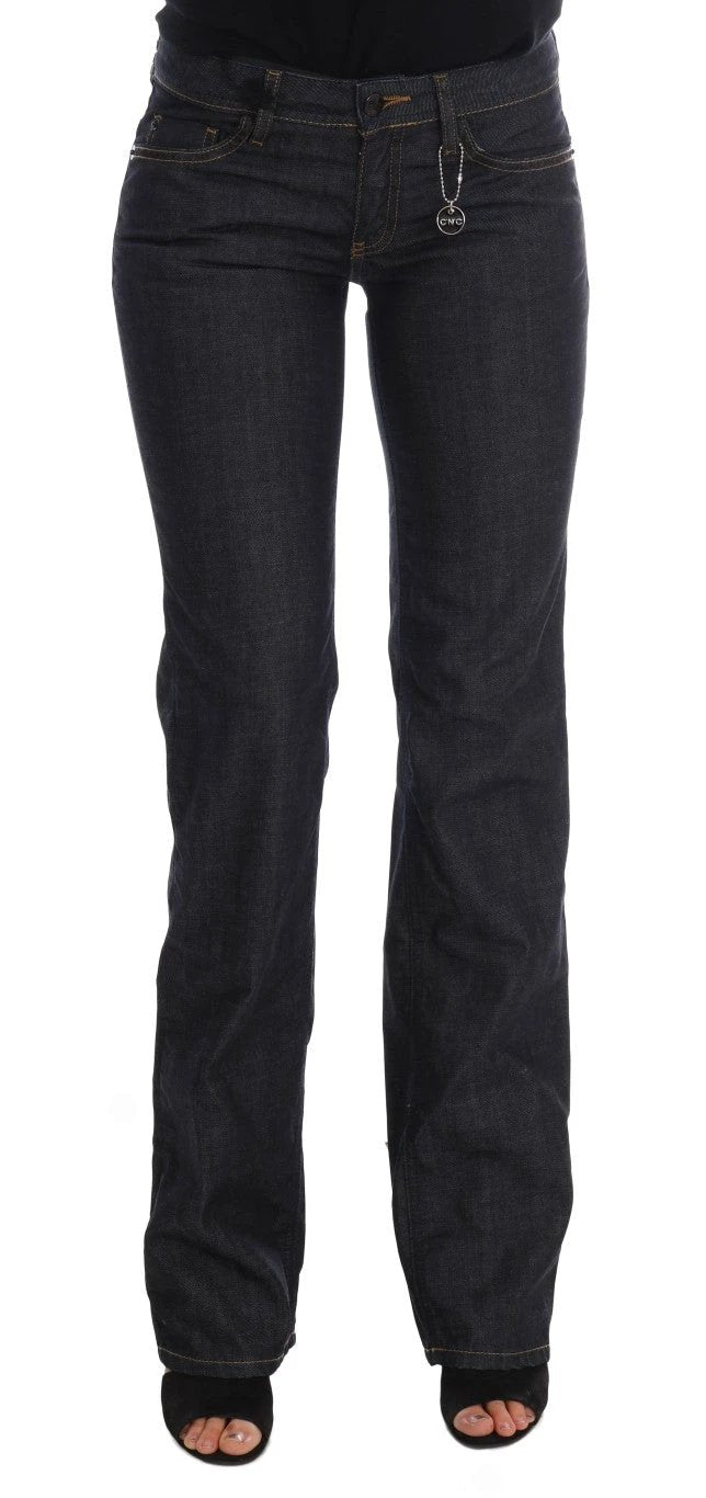 Costume National Dark Blue Cotton Classic Fit Jeans by Costume National