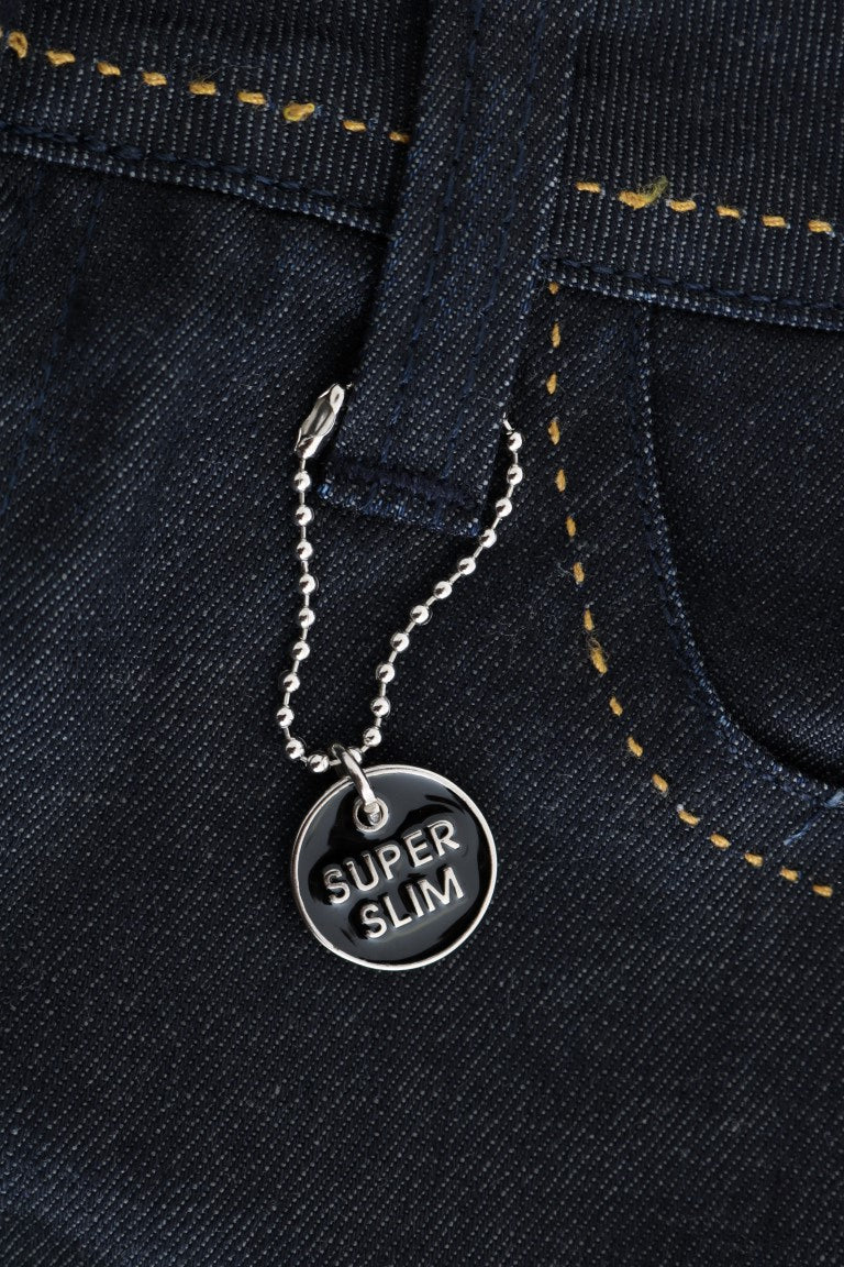 Costume National Blue Cotton Stretch Slim Fit Jeans by Costume National