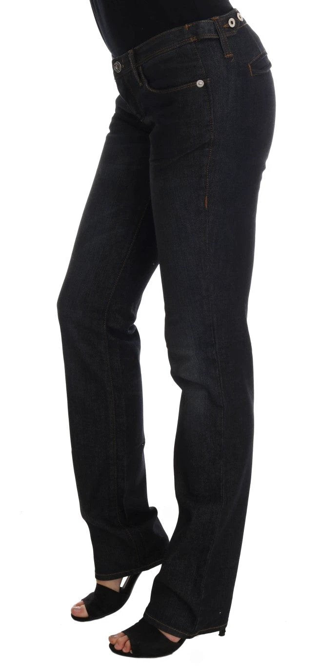 Costume National Dark Blue Cotton Slim Fit Jeans by Costume National