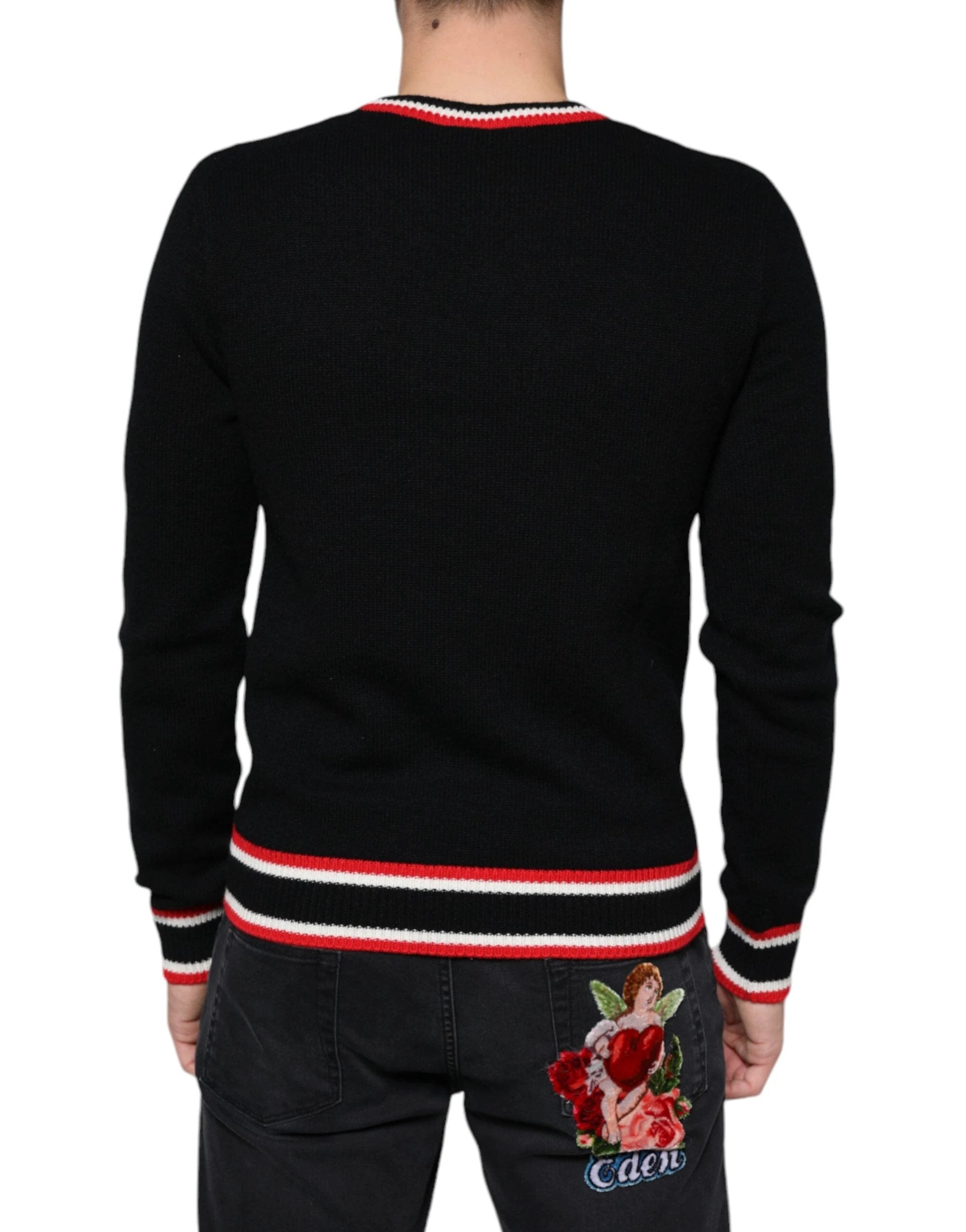 Dolce & Gabbana Black Cashmere Pig of the Year Pullover Sweater by Dolce & Gabbana