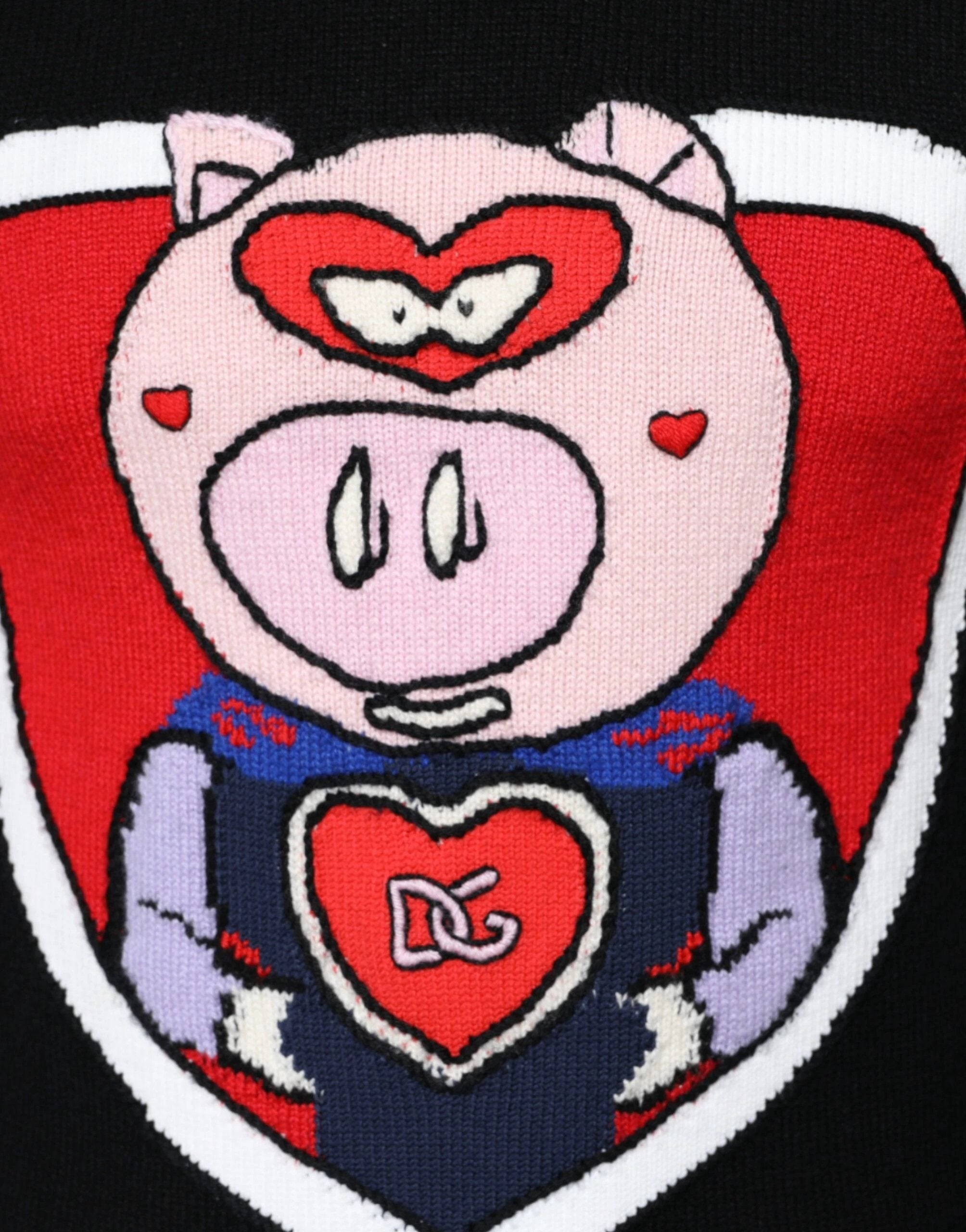 Dolce & Gabbana Black Cashmere Pig of the Year Pullover Sweater by Dolce & Gabbana