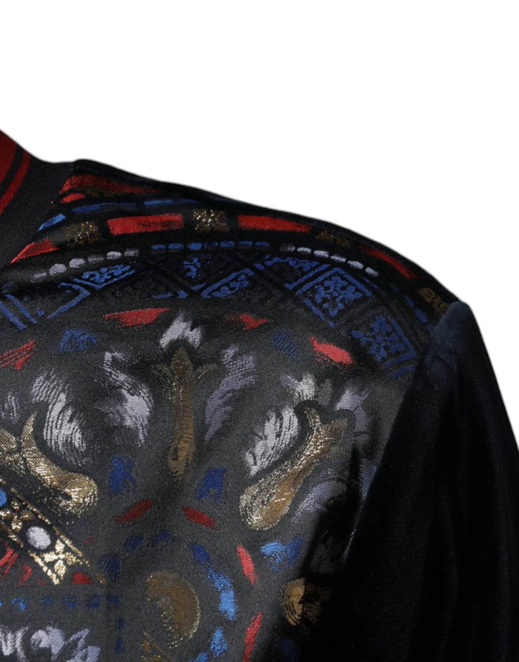 Dolce & Gabbana Multicolor Jacquard Crew Neck Sweatshirt Sweater by Dolce & Gabbana