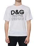 Dolce & Gabbana White Cotton DG Logo Print Casual T-shirt by Dolce & Gabbana