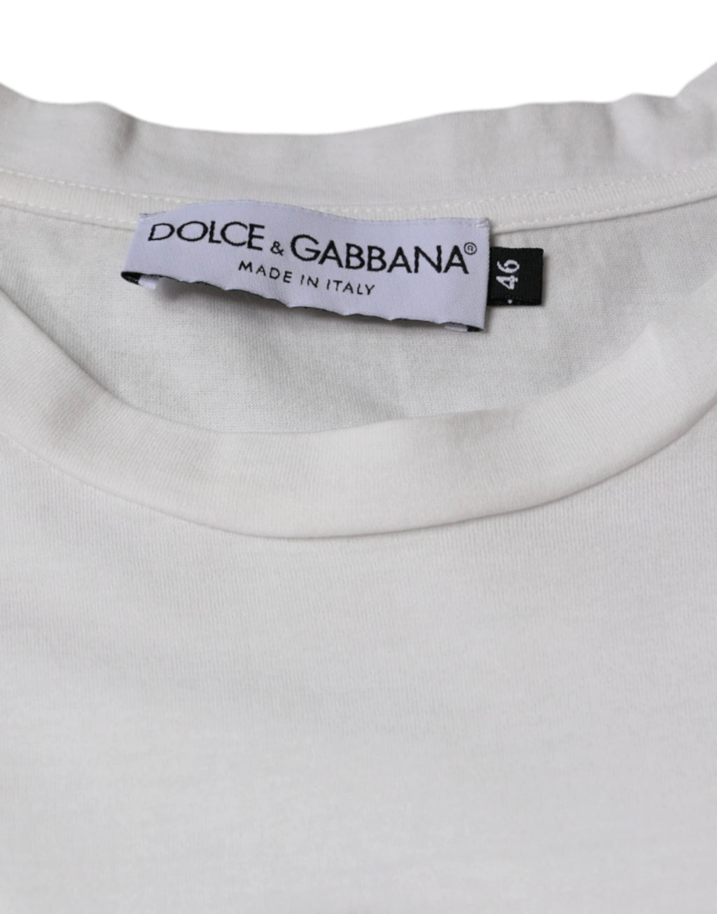 Dolce & Gabbana White Cotton DG Logo Print Casual T-shirt by Dolce & Gabbana