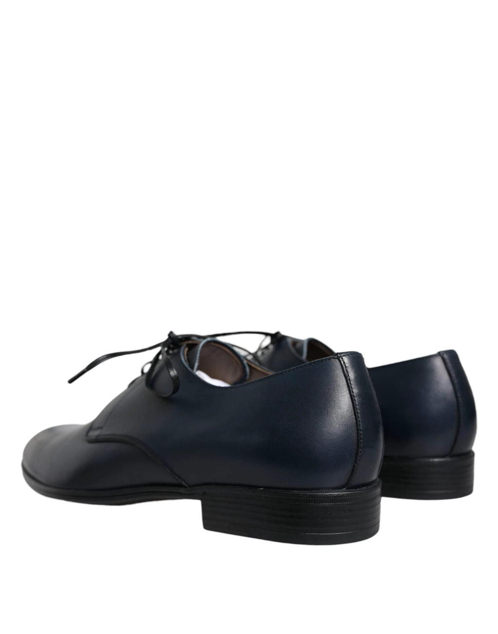 Dolce & Gabbana Navy Blue Leather Derby Dress Formal Shoes by Dolce & Gabbana