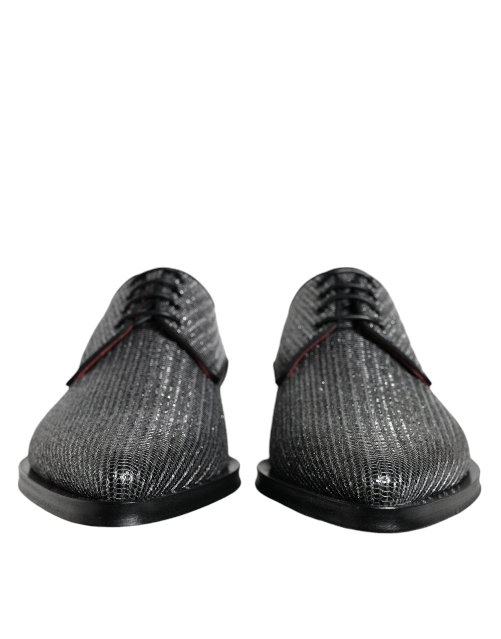 Dolce & Gabbana Silver Polyurethane Derby Formal Dress Shoes by Dolce & Gabbana