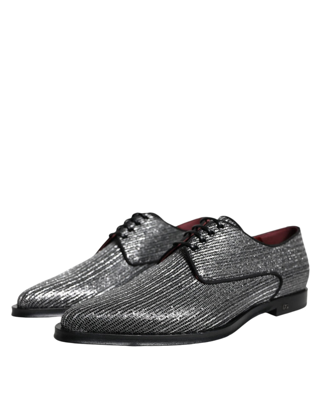 Dolce & Gabbana Silver Polyurethane Derby Formal Dress Shoes by Dolce & Gabbana