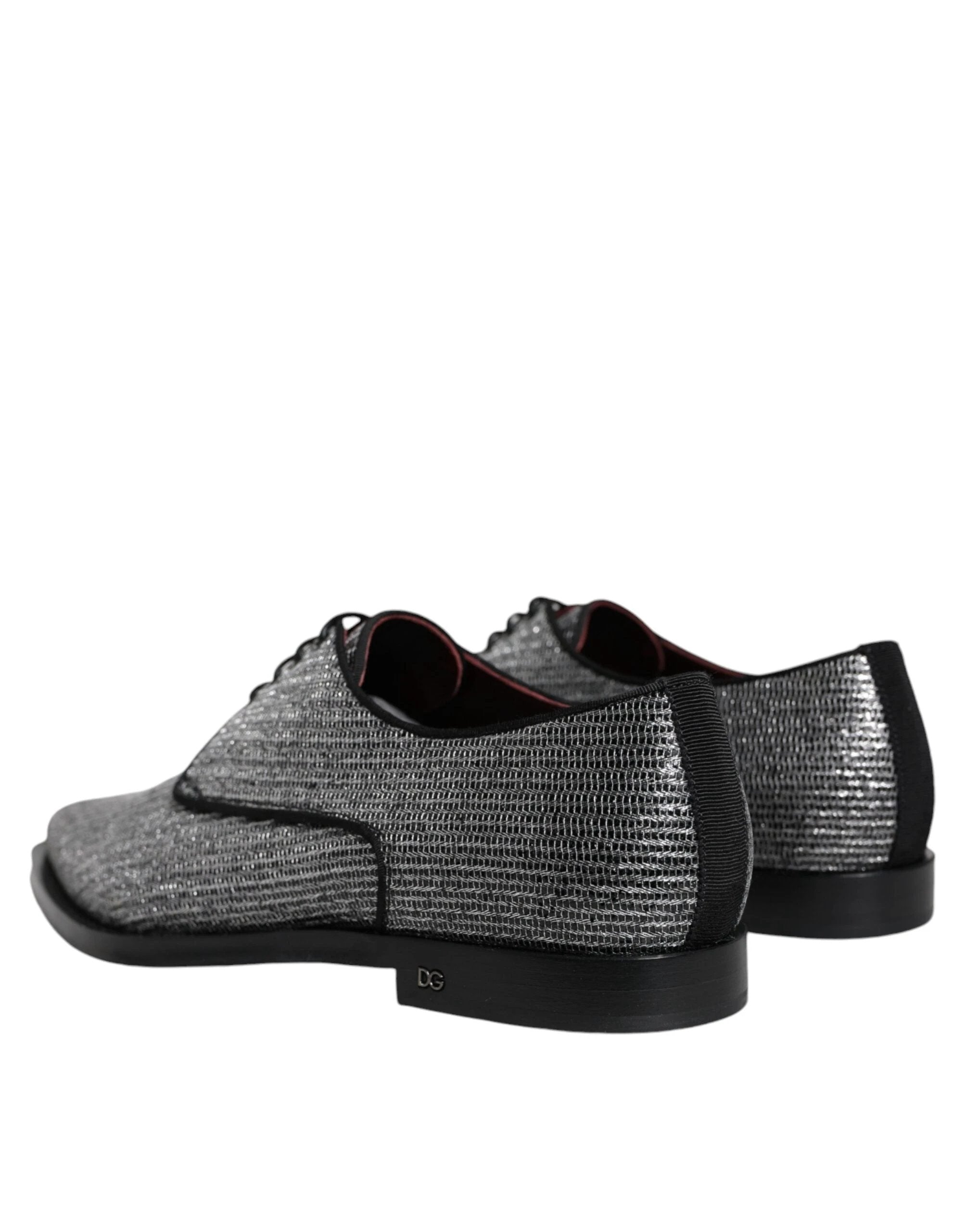 Dolce & Gabbana Silver Polyurethane Derby Formal Dress Shoes by Dolce & Gabbana
