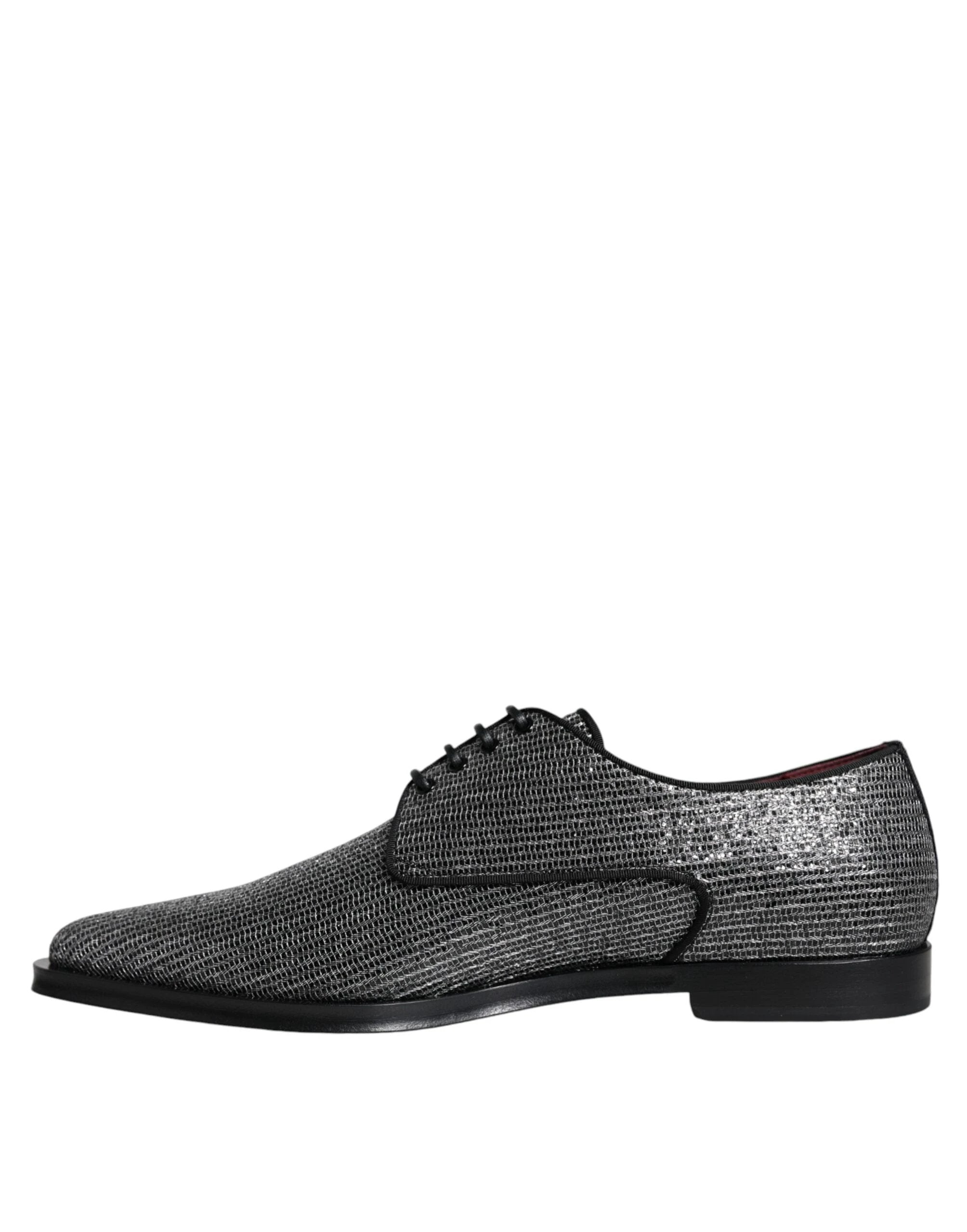 Dolce & Gabbana Silver Polyurethane Derby Formal Dress Shoes by Dolce & Gabbana