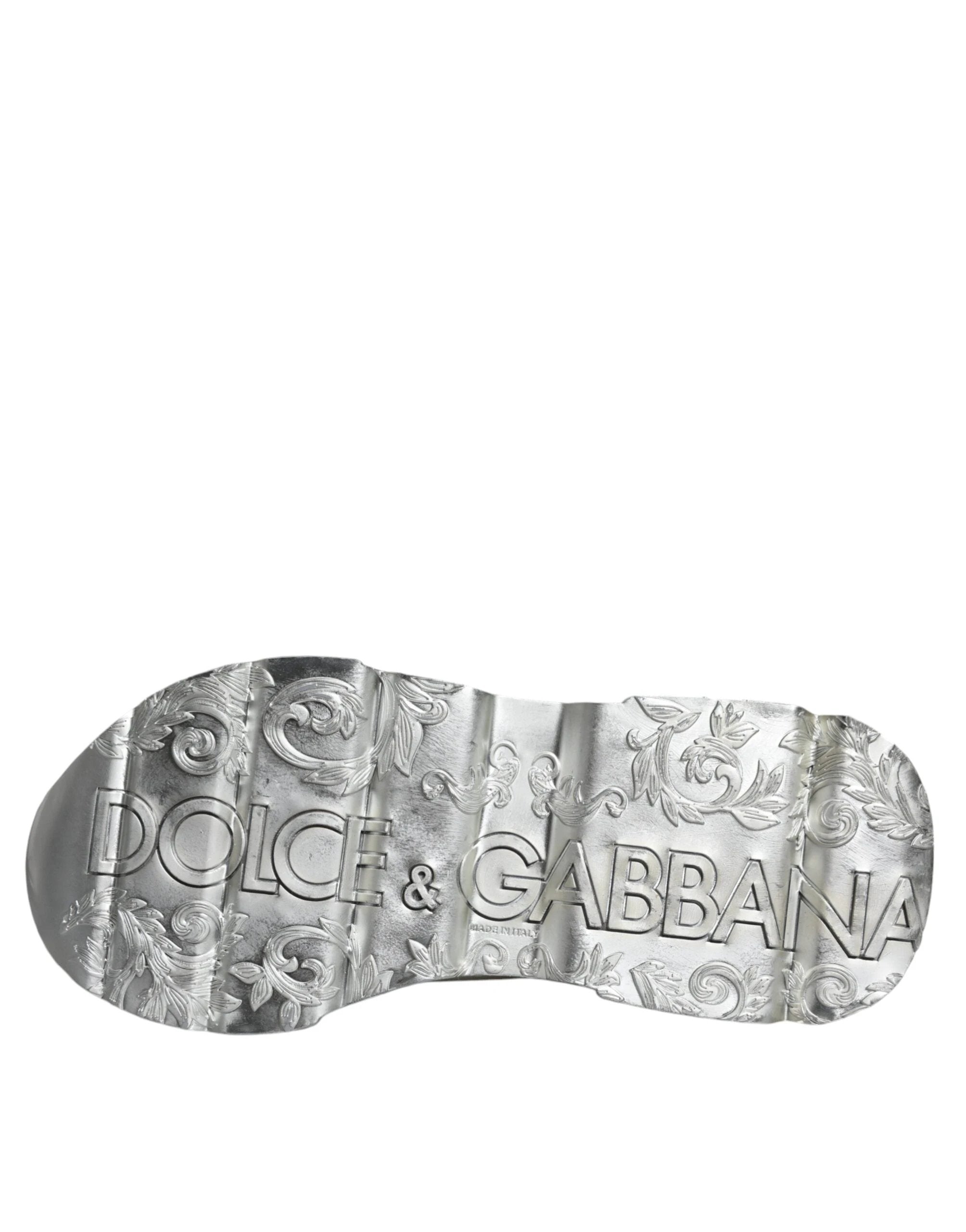 Baskets basses Dolce &amp; Gabbana Daymaster blanches et argentées