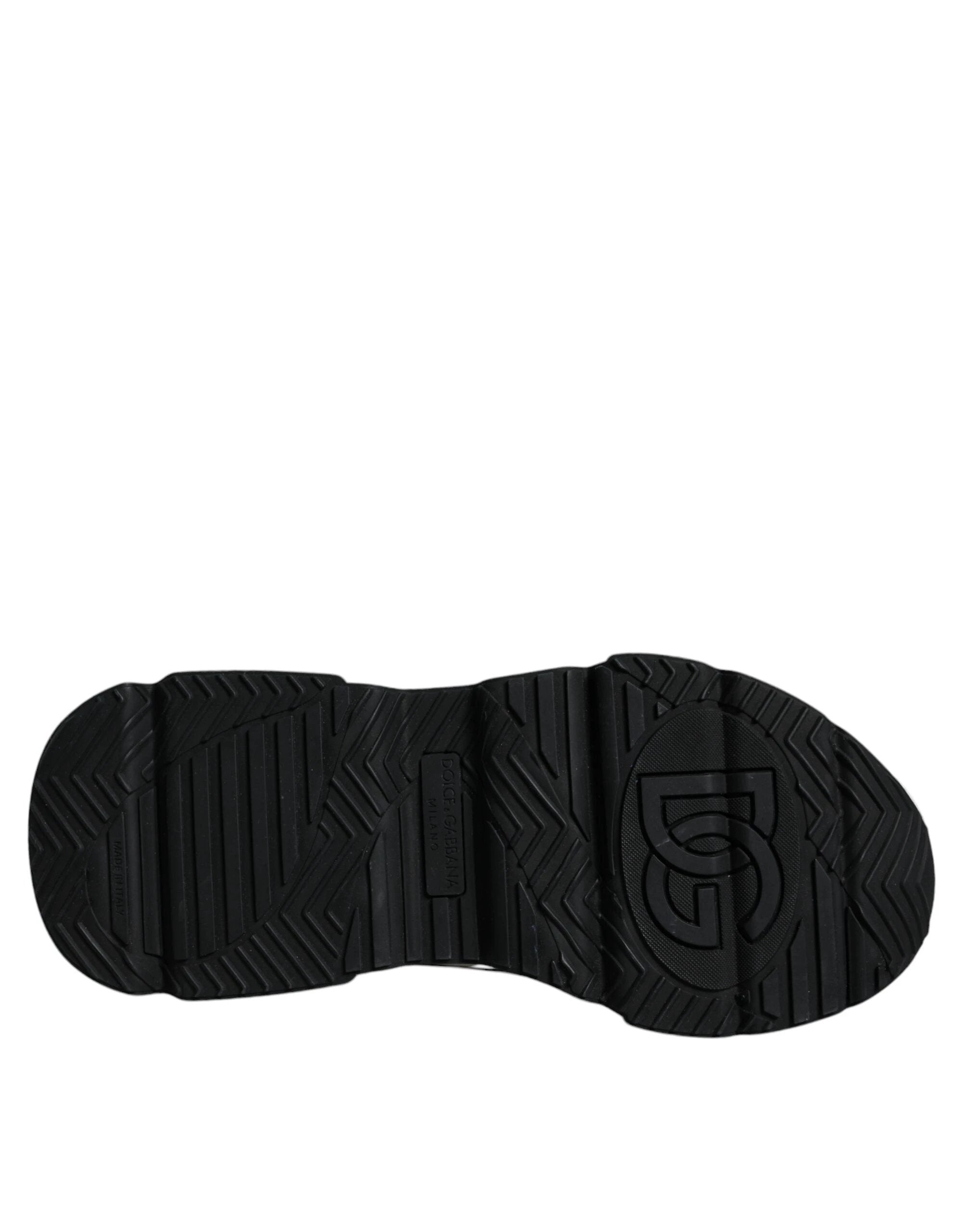 Dolce & Gabbana White Black Logo Plaque Daymaster Sneakers Shoes by Dolce & Gabbana