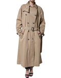 Dolce & Gabbana Khaki Double Breasted Trench Coat Jacket by Dolce & Gabbana