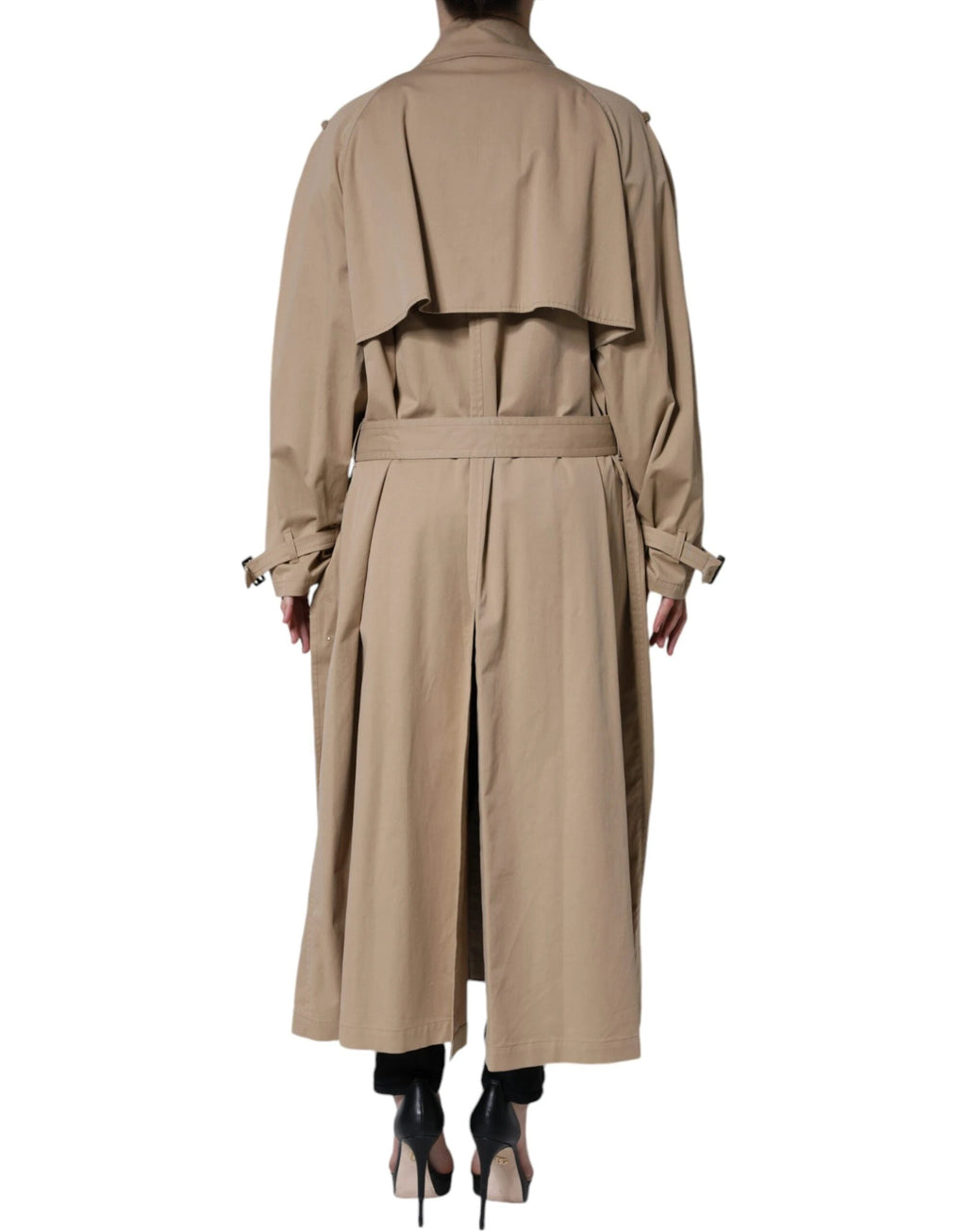 Dolce & Gabbana Khaki Double Breasted Trench Coat Jacket by Dolce & Gabbana