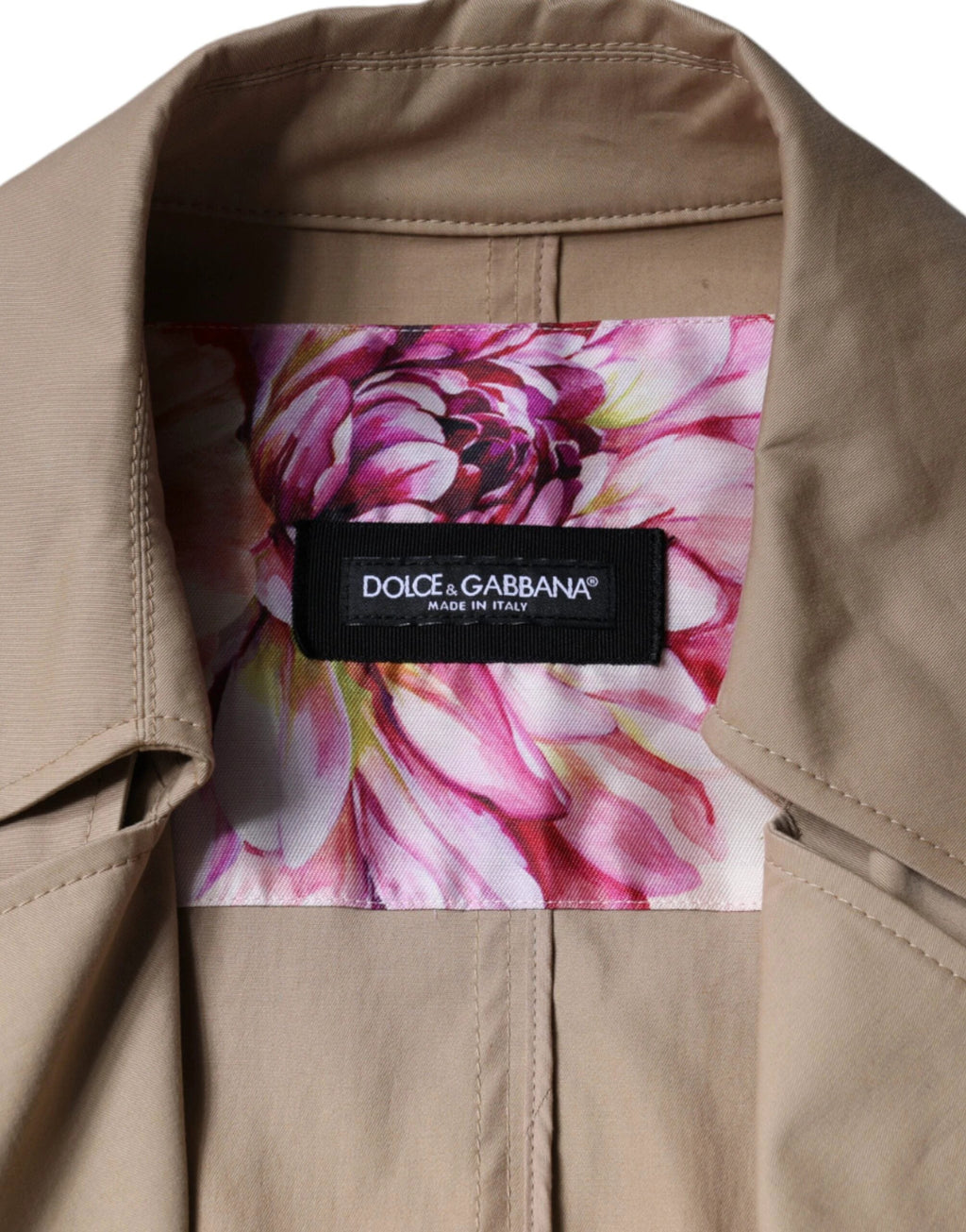 Dolce & Gabbana Khaki Double Breasted Trench Coat Jacket by Dolce & Gabbana