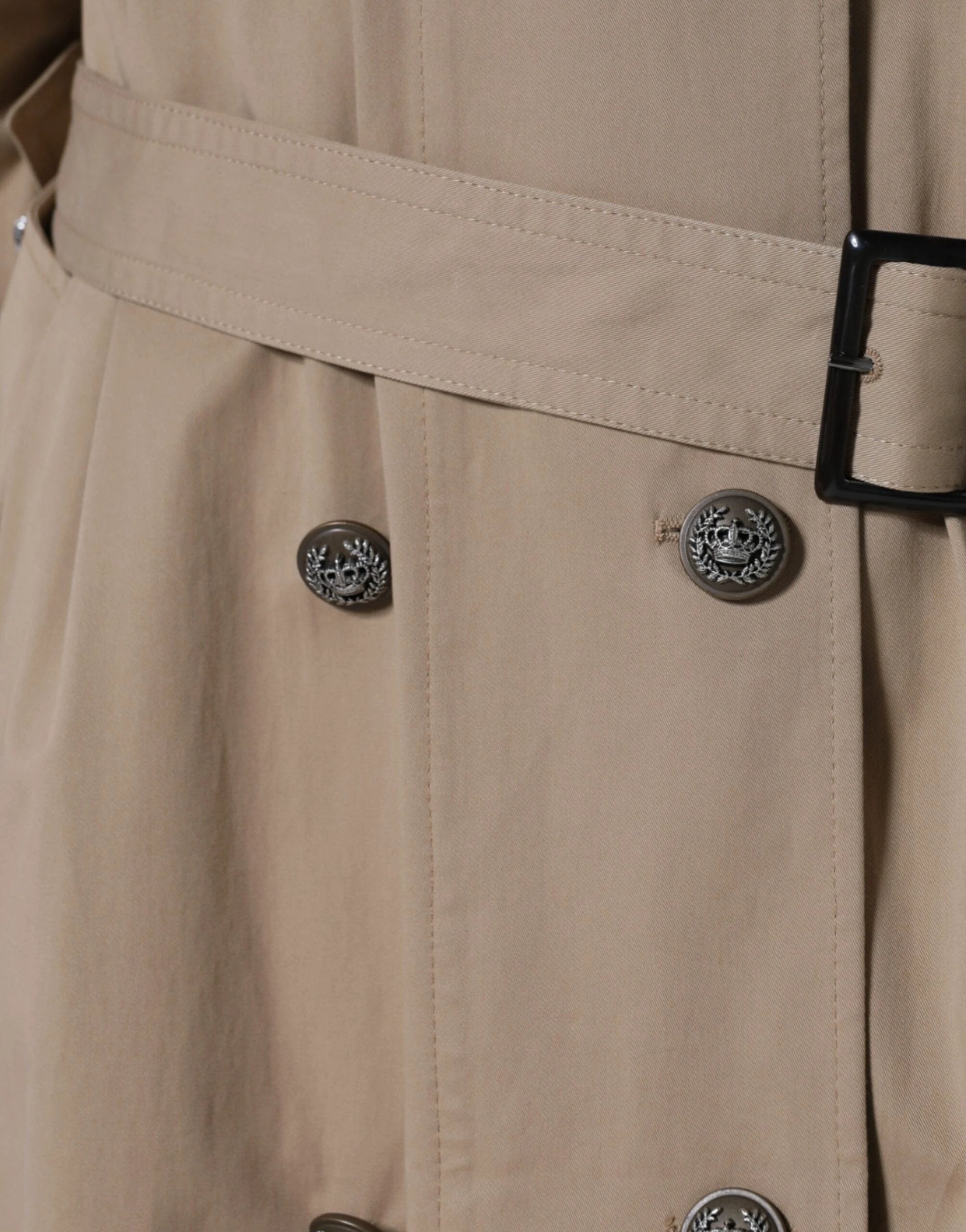 Dolce & Gabbana Khaki Double Breasted Trench Coat Jacket by Dolce & Gabbana