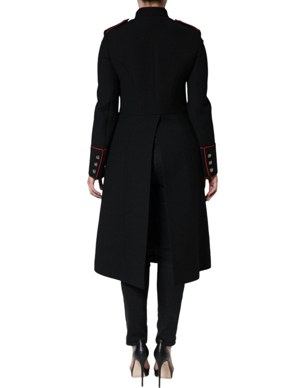 Dolce & Gabbana Black Single Breasted Trench Coat Jacket by Dolce & Gabbana