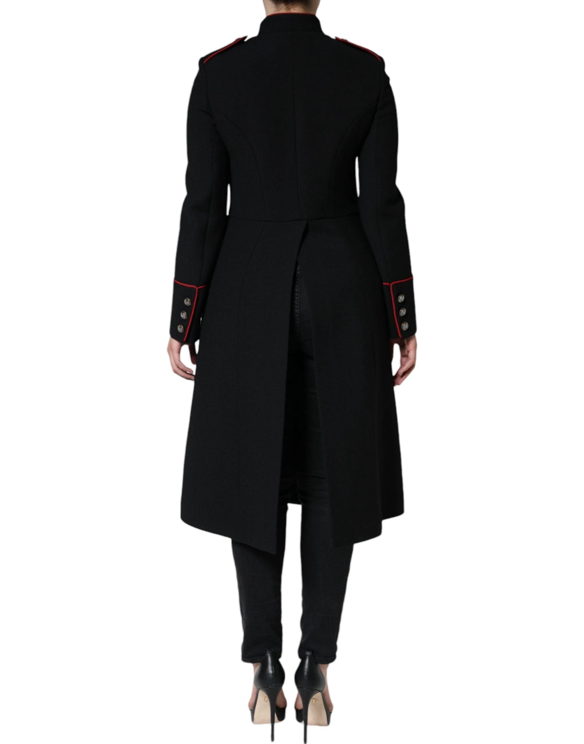 Dolce & Gabbana Black Single Breasted Trench Coat Jacket by Dolce & Gabbana