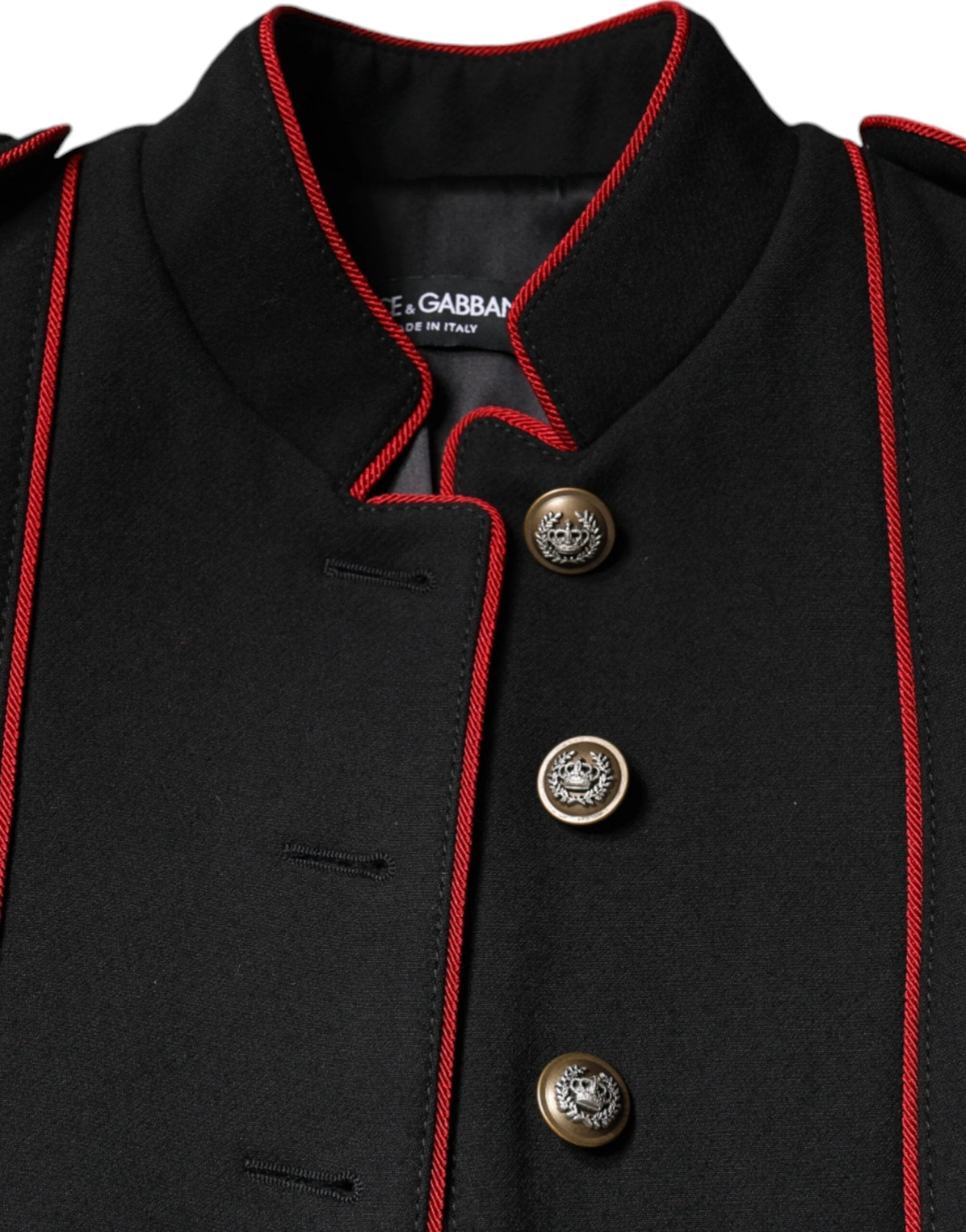 Dolce & Gabbana Black Single Breasted Trench Coat Jacket by Dolce & Gabbana