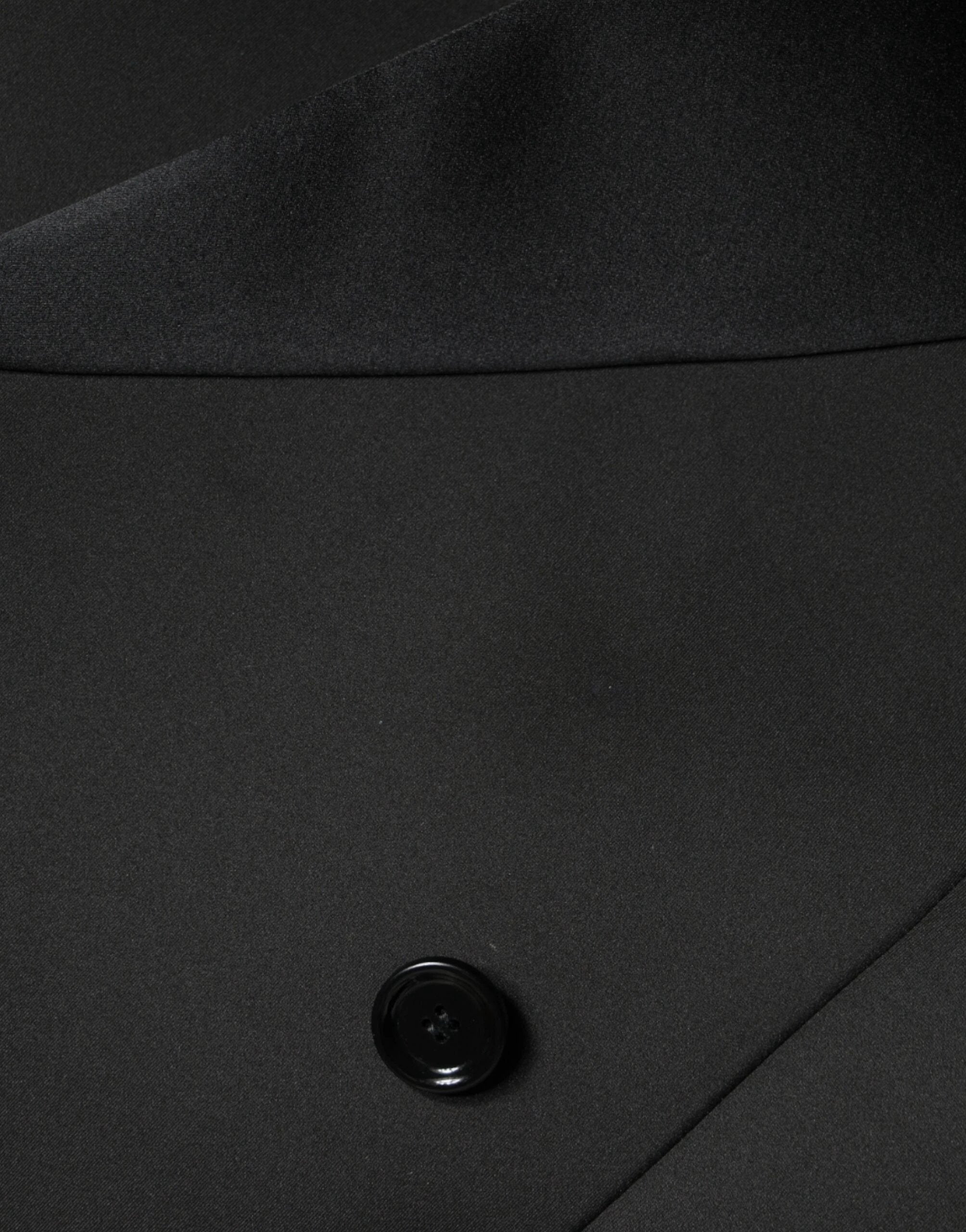 Dolce & Gabbana Black Polyester Double Breasted Coat Jacket by Dolce & Gabbana