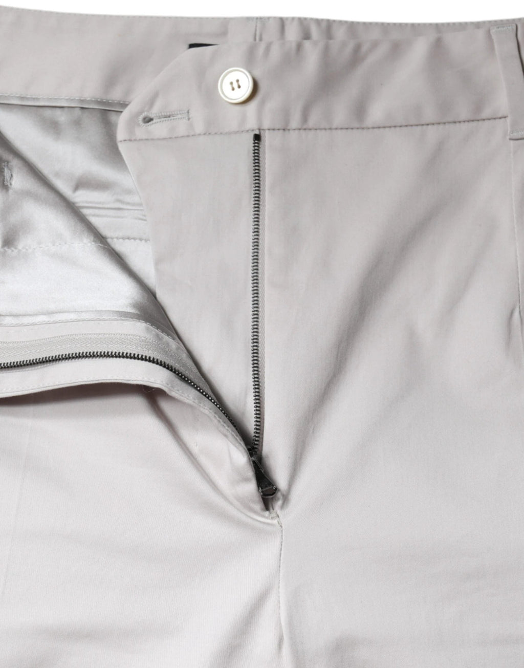 Dolce & Gabbana White Cotton Mid Waist Cropped Skinny Pants by Dolce & Gabbana