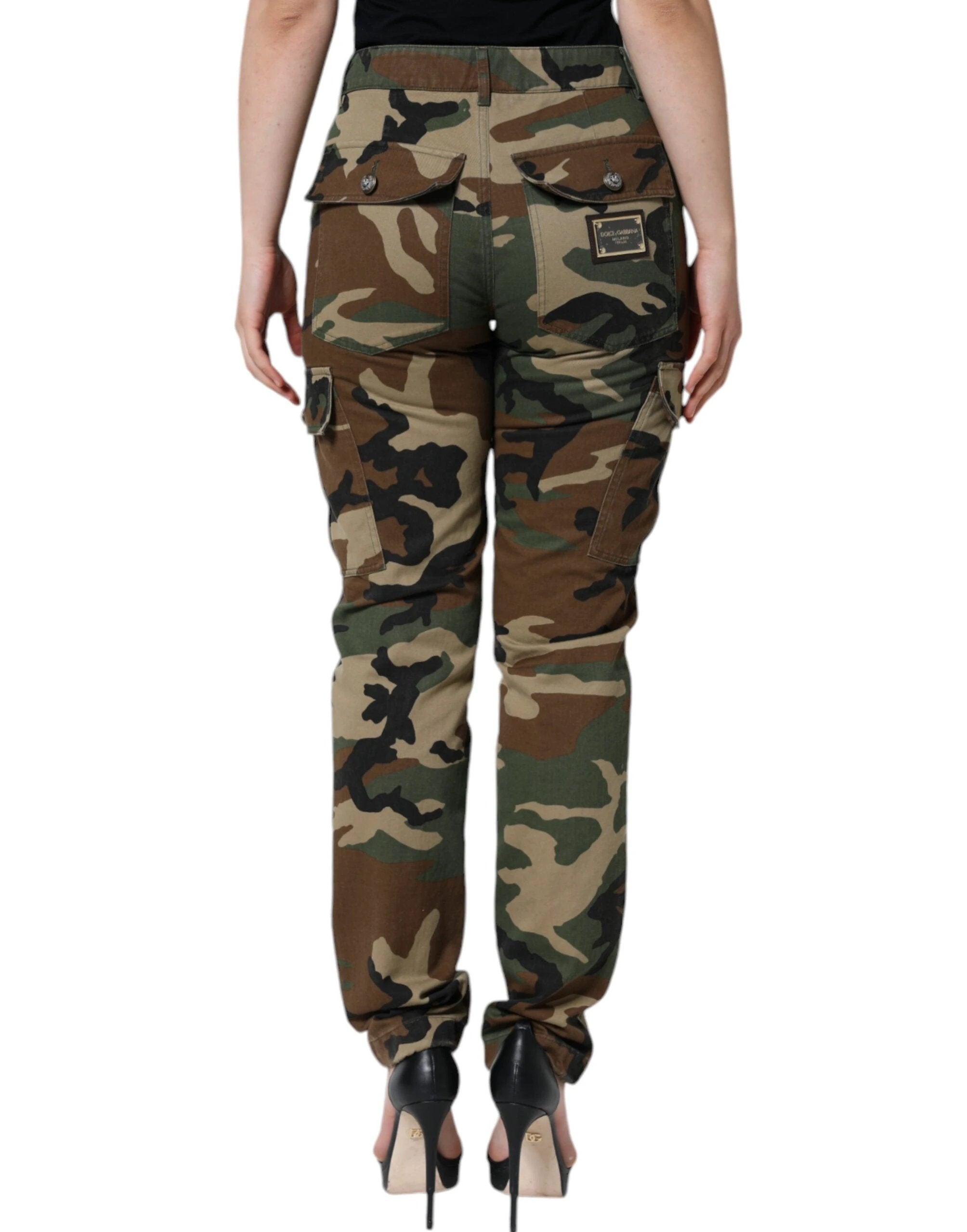 Dolce & Gabbana Multicolor Camouflage Cargo Pants by Dolce & Gabbana